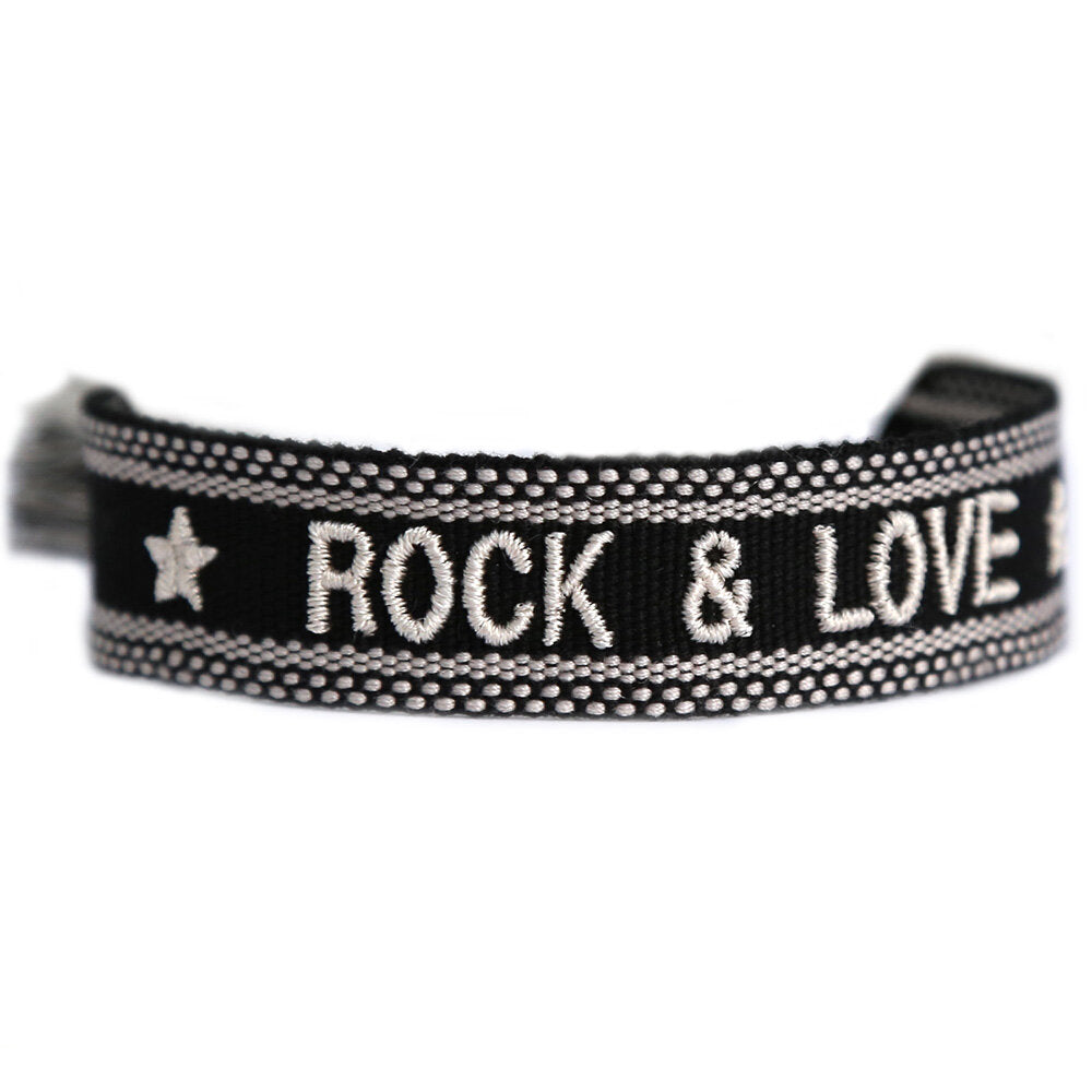 Gewebtes Armband Rock &amp; Love