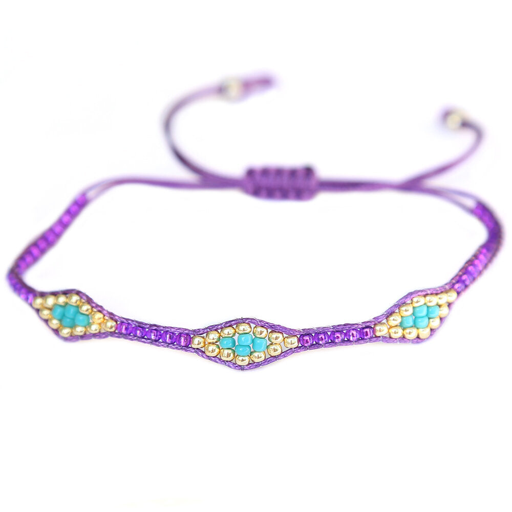 Armband miyuki Ibiza lila