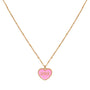 Gold necklace turquoise heart love