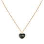 Gold necklace turquoise heart love