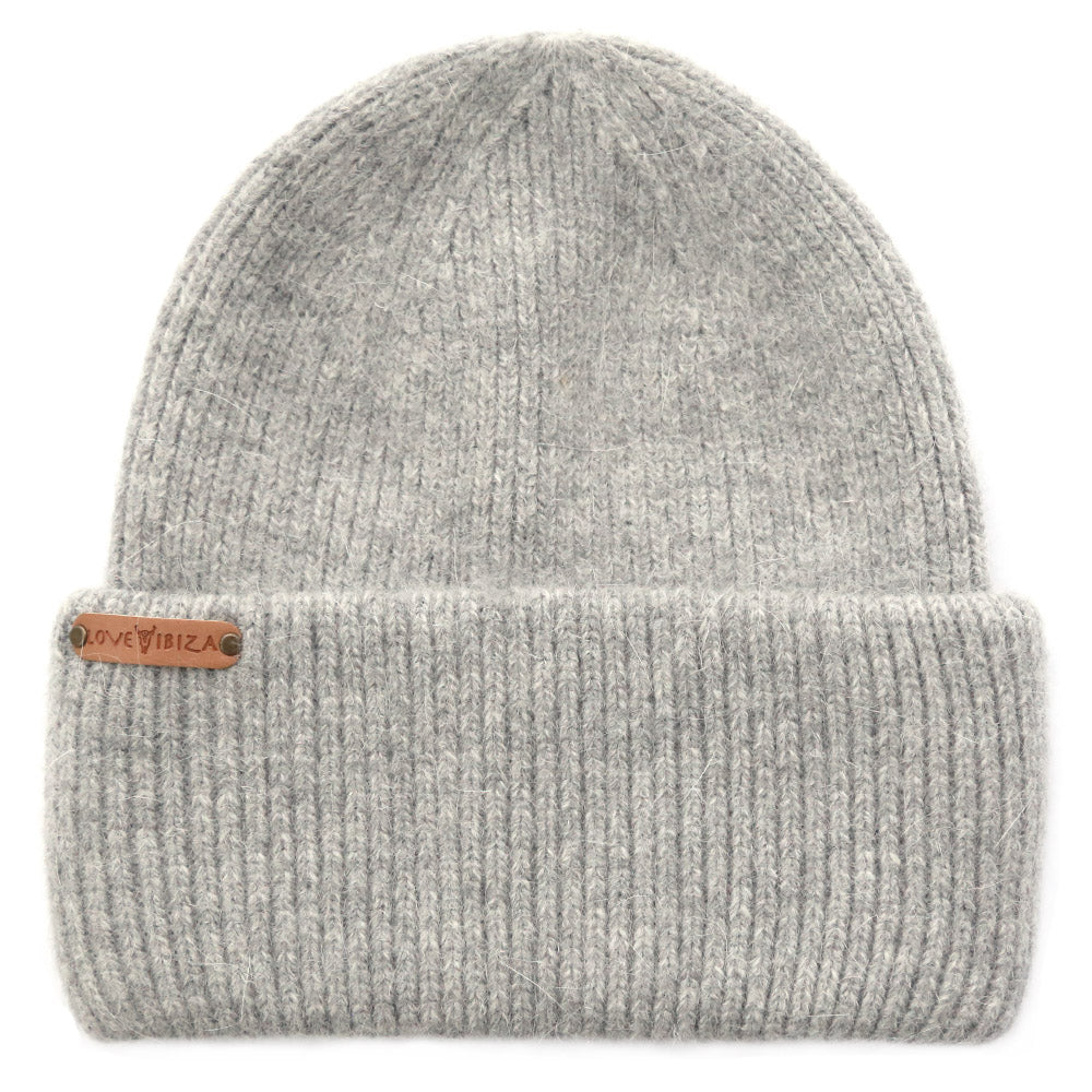 Mütze aus Wolle in Grau