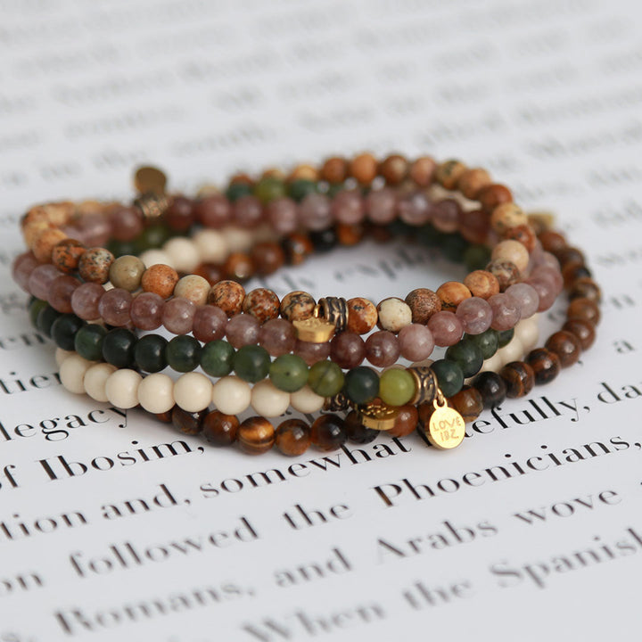 Bracelet nomad gemstone serpentine