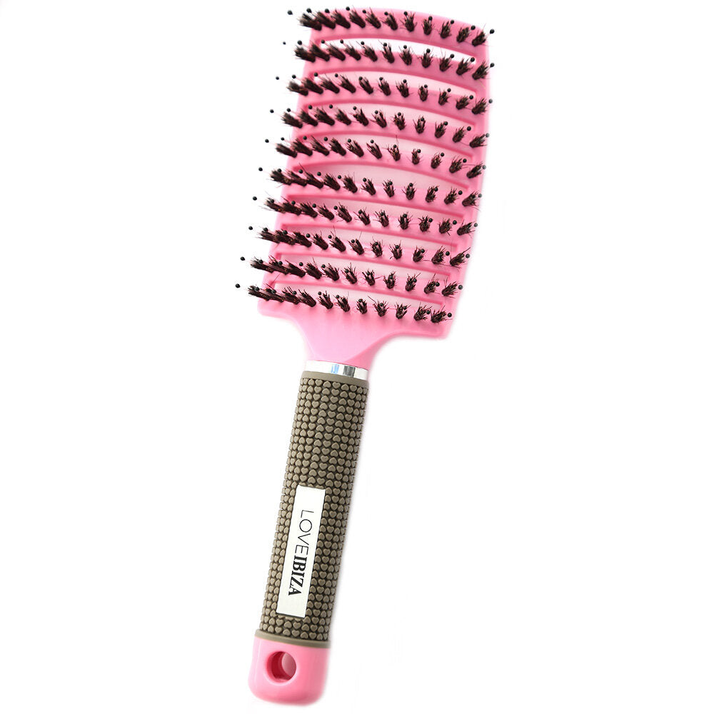 Anti-tangle hair brush pink