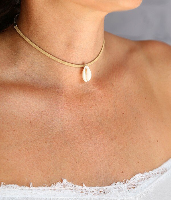 Halsband Muschel natur