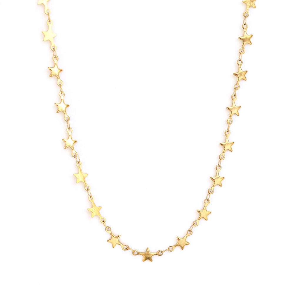 Gold necklace sky full of stars