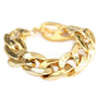 Bracelet large chain gold turquoise