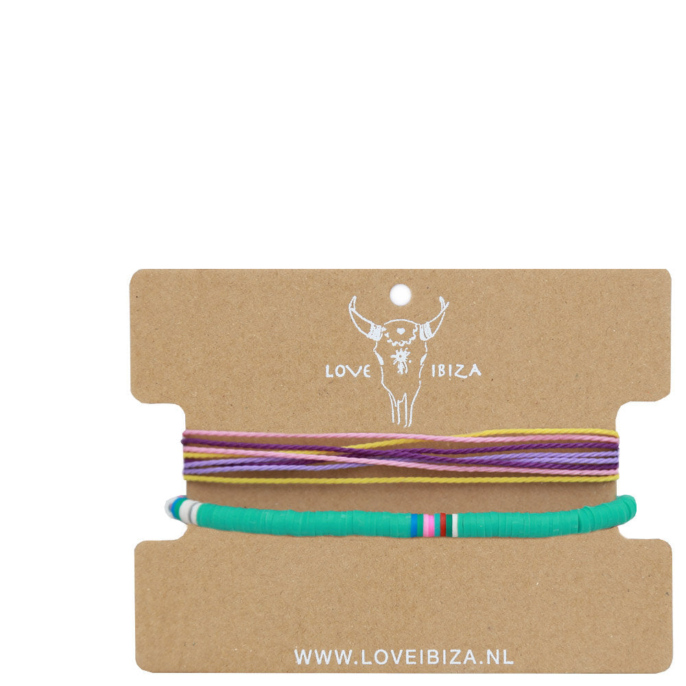Bracelets set turquoise surf