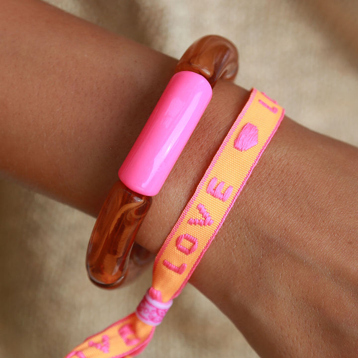 Armband penne brown gold