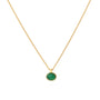 Gold necklace gemstone tigereye