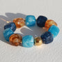Bracelet cube boule dorée verte