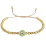 Armband evil eye gold pink