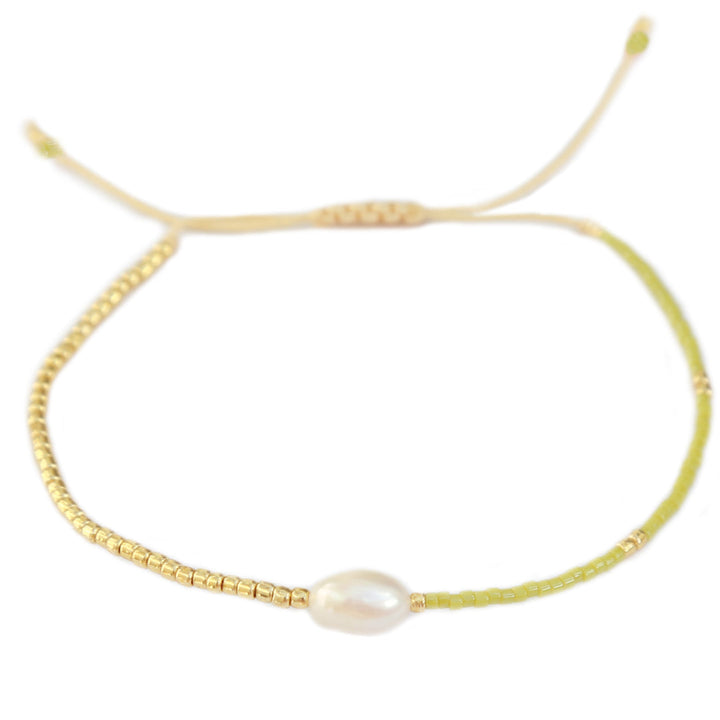 Bracelet miyuki pearl olive