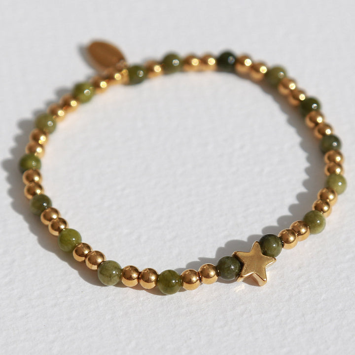 Armband Moraira ster olijf steen