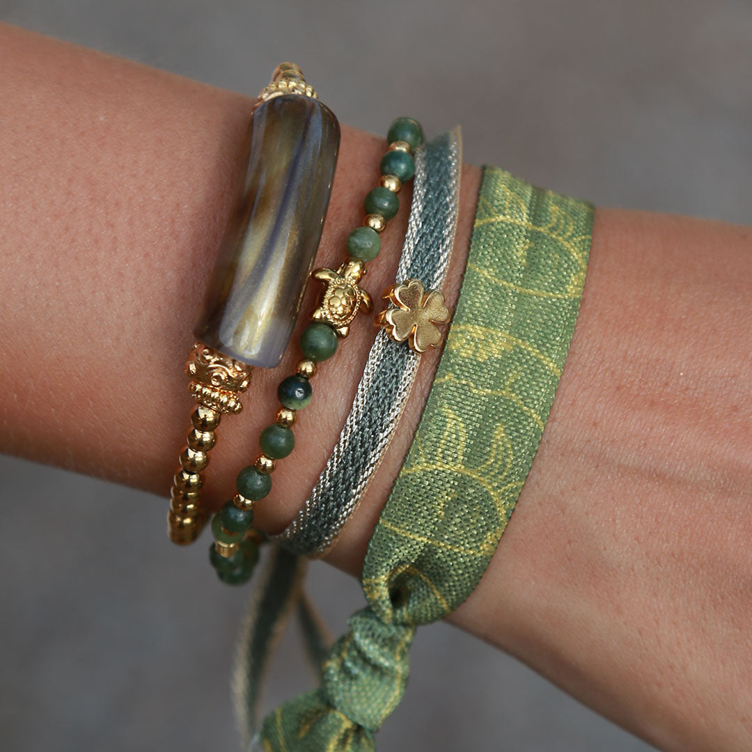 Armband gemstone turtle serpetine