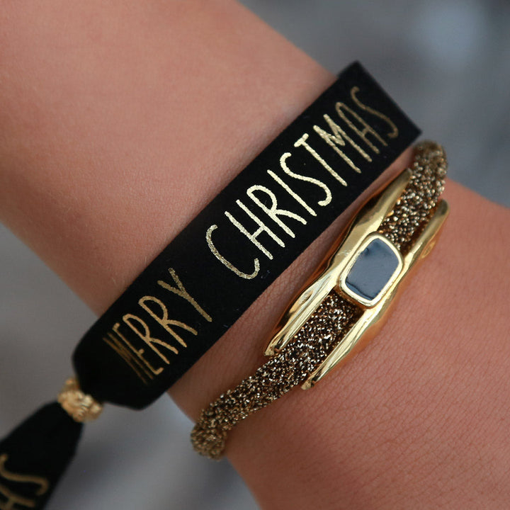 Armband frosty glitter gold