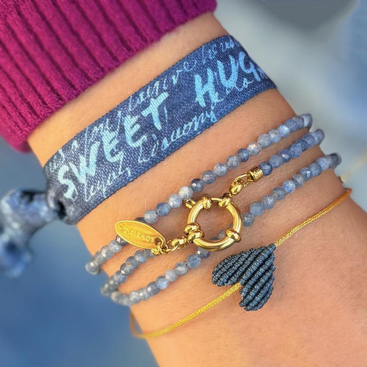 Armband großes Herz Denim