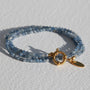 Bracelet à facettes en grenat vert