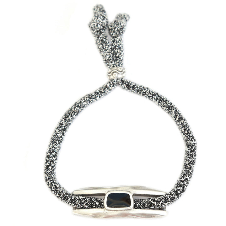 Armband frosty glitter silver