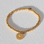 Armband zilveren bal hart