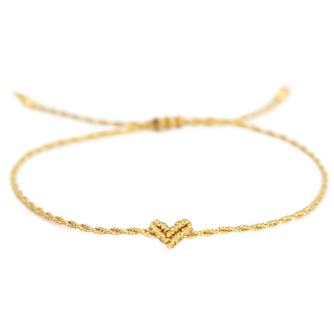 Love Ibiza heart armband twisted goud