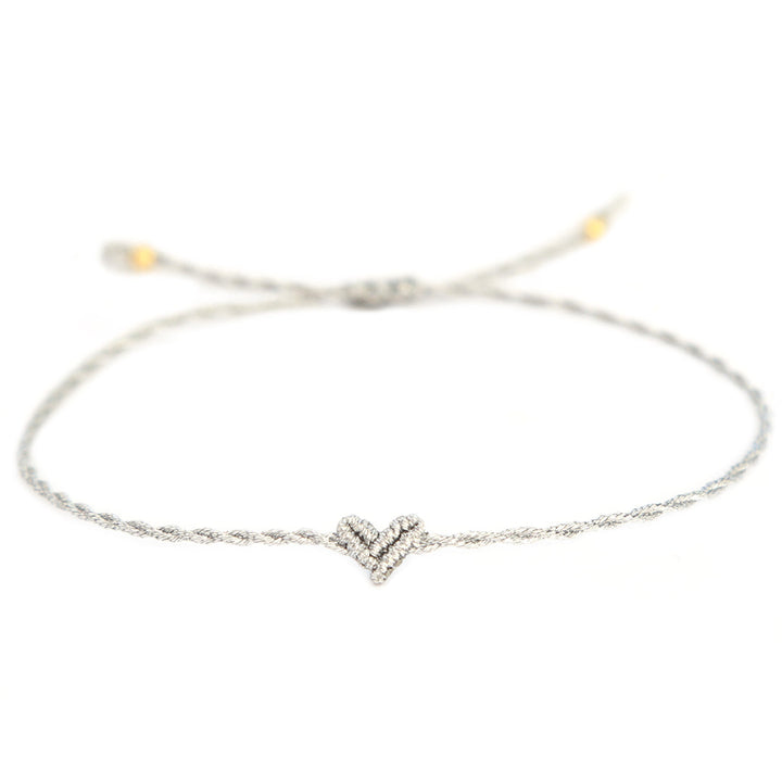 Bracelet de cheville Love Ibiza coeur argent