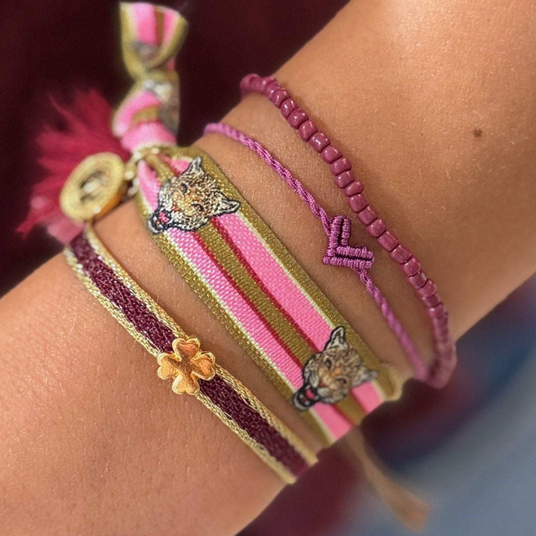 Armband klein hart magenta