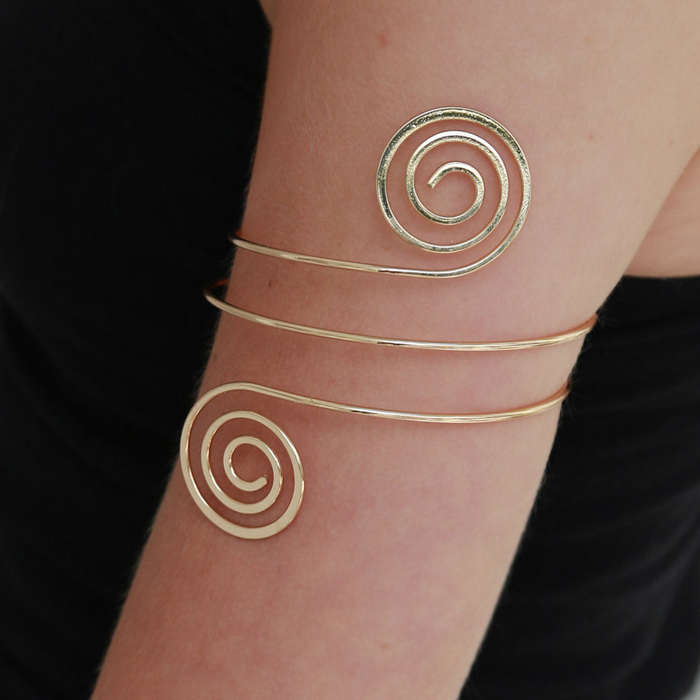 Manchette de bras tourbillon doré