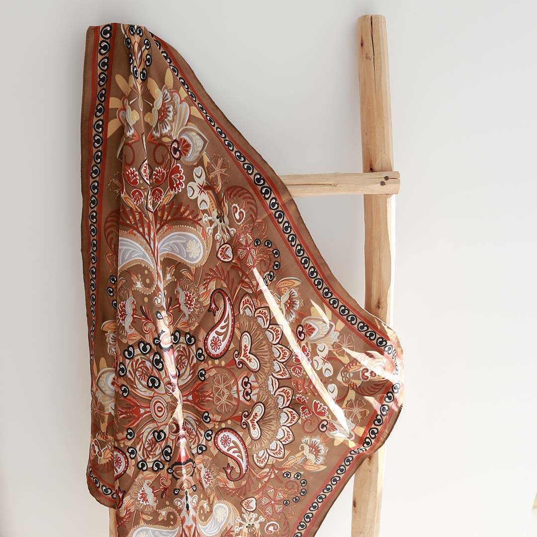 Bandana Schal braun rot Paisley