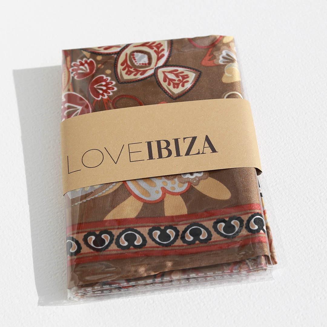Bandana Schal braun rot Paisley