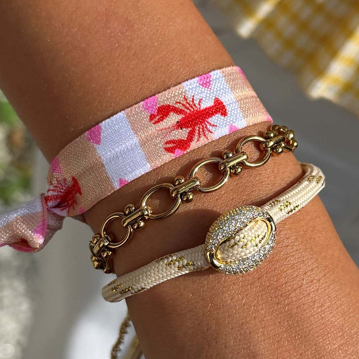 Armband bean diamant creme