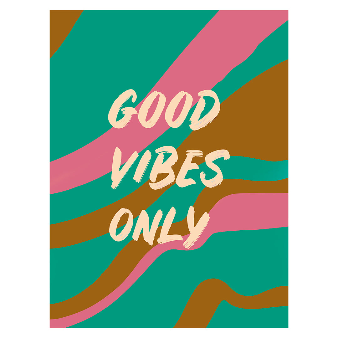 Card - good vibes only autumn