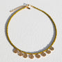 Collier Miyuki avec pièce d'or bleue