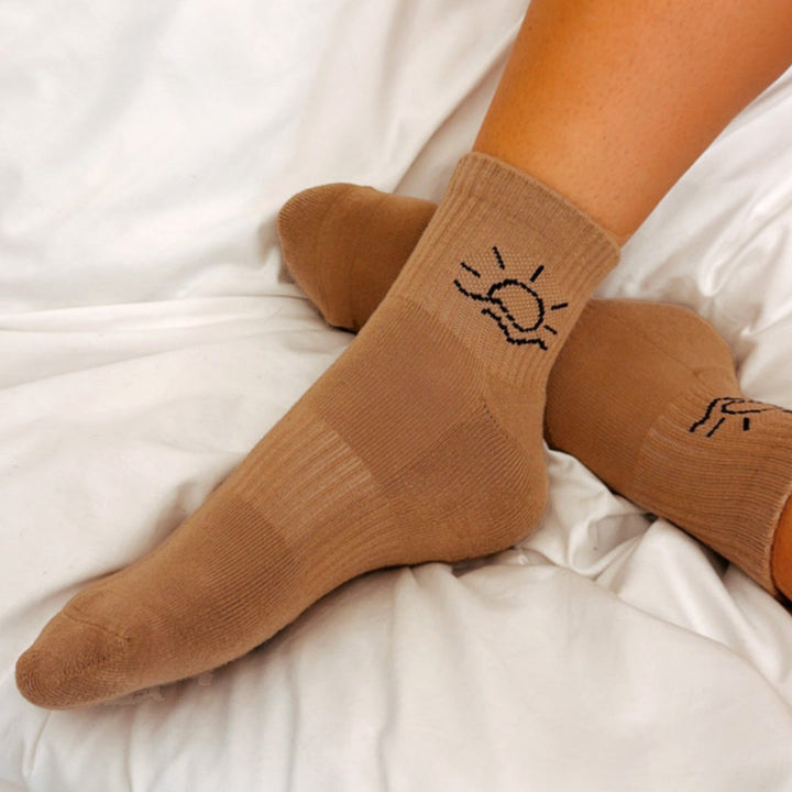 Socks crew sun taupe