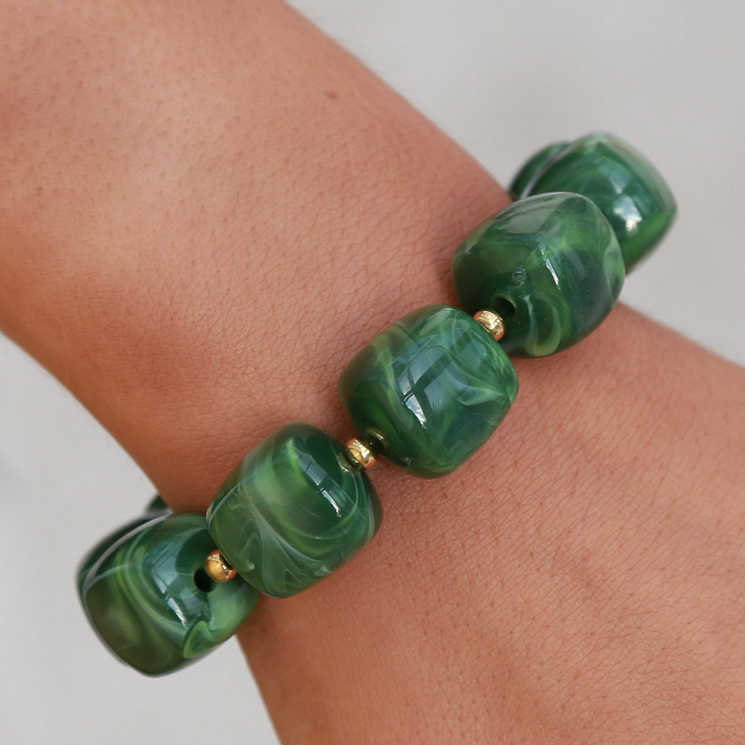Armband cube olive