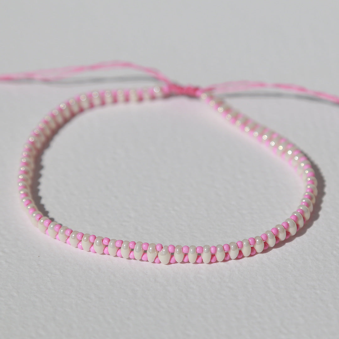 Enkelband Parel roze style