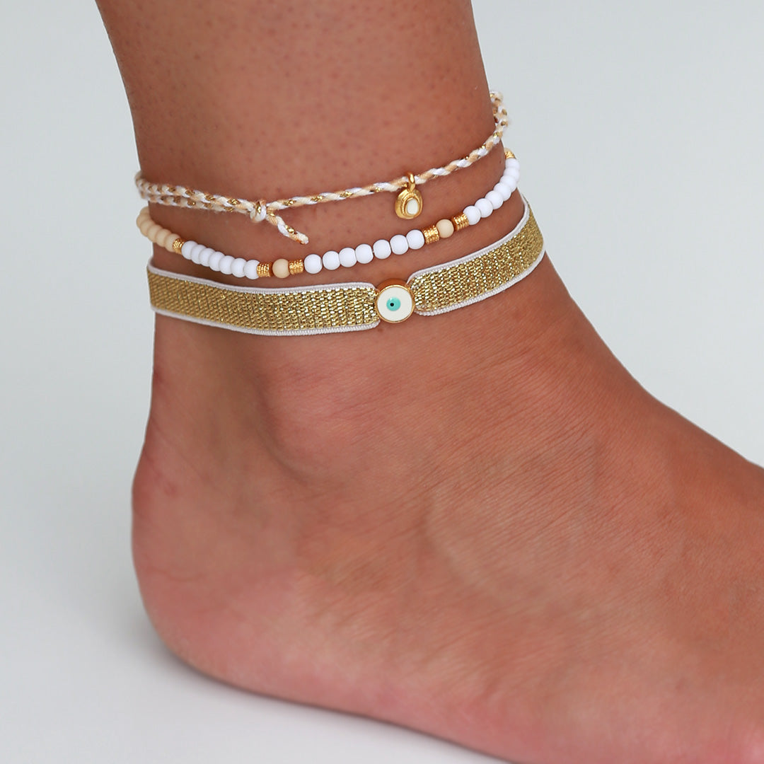 Bracelet de cheville Jondal blanc