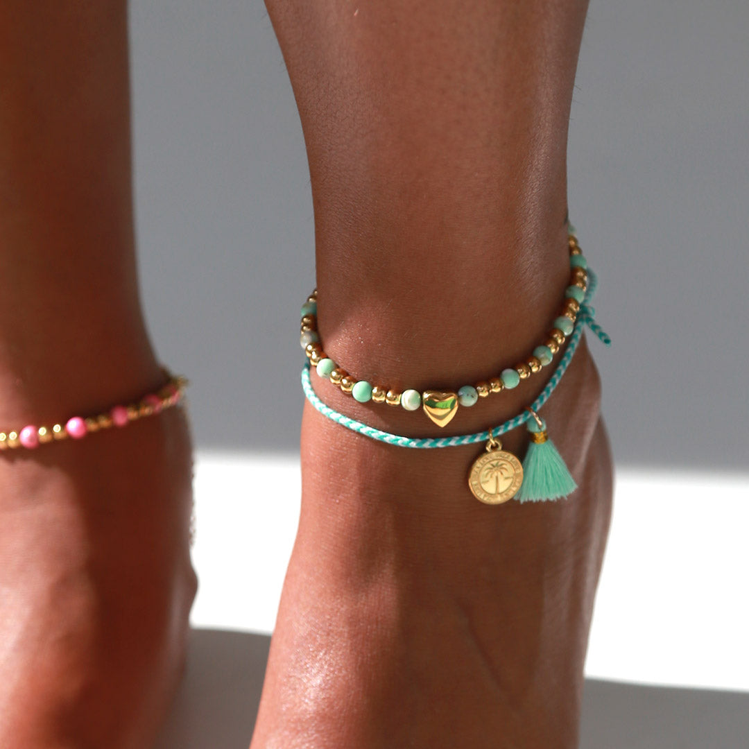 Moraira enkelband turquoise
