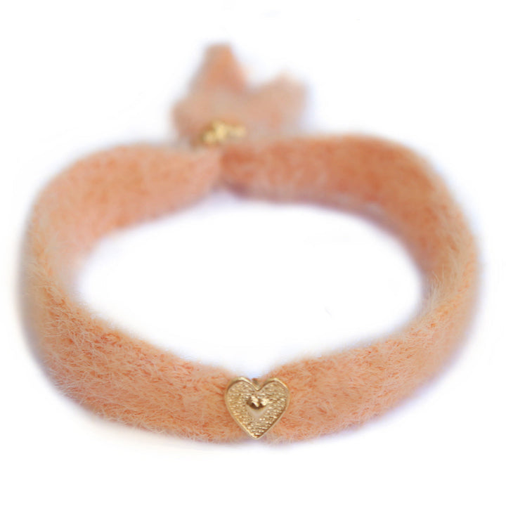 Armband flauschig Lachs