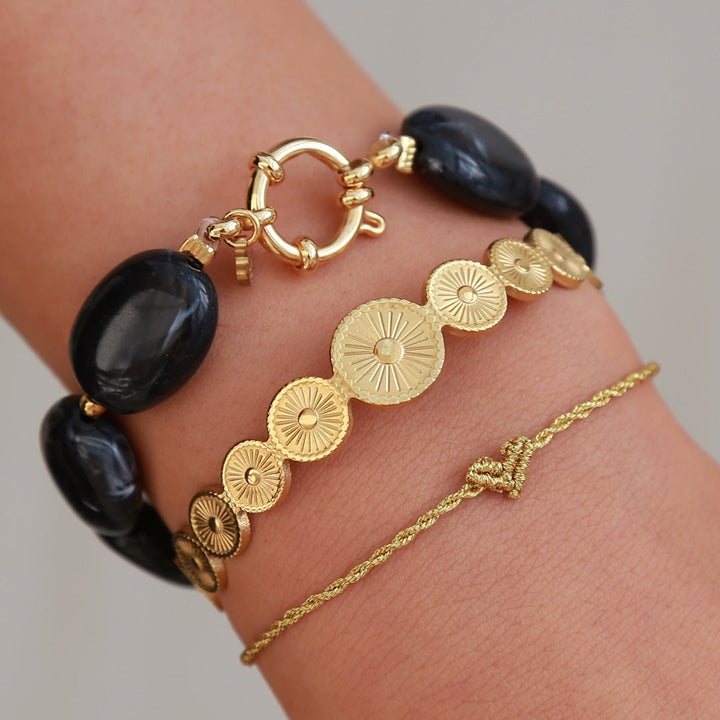 Love Ibiza heart armband twisted goud