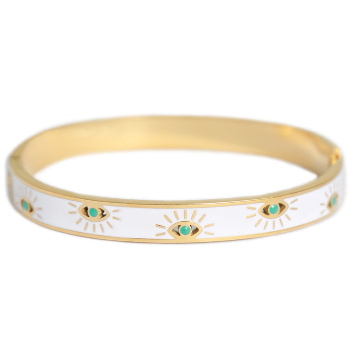 Gouden bangle evil eye