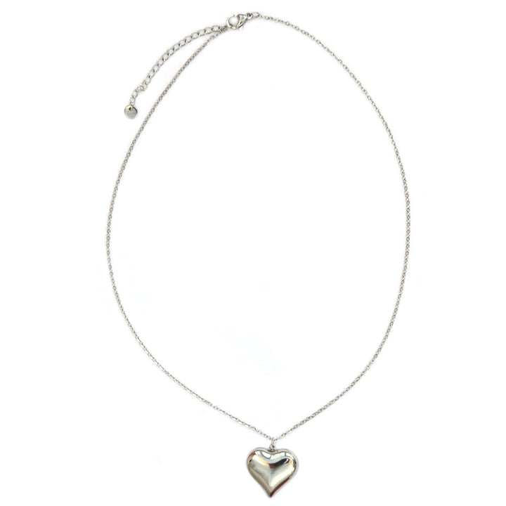 Zilveren ketting trend hart
