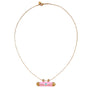 Ketting evil eye white bar