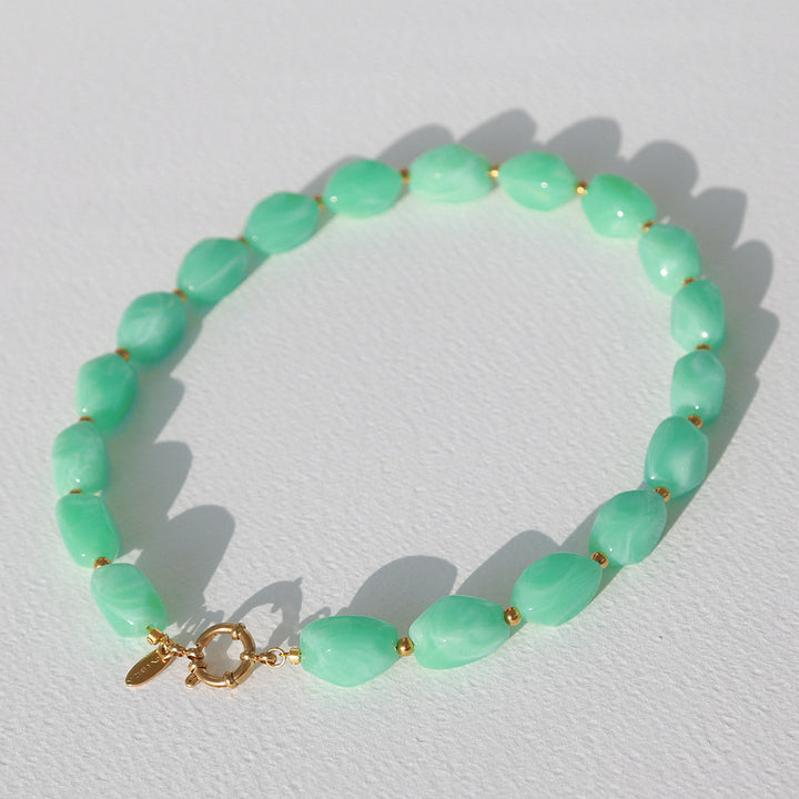 Gouden ketting Rocks turquoise
