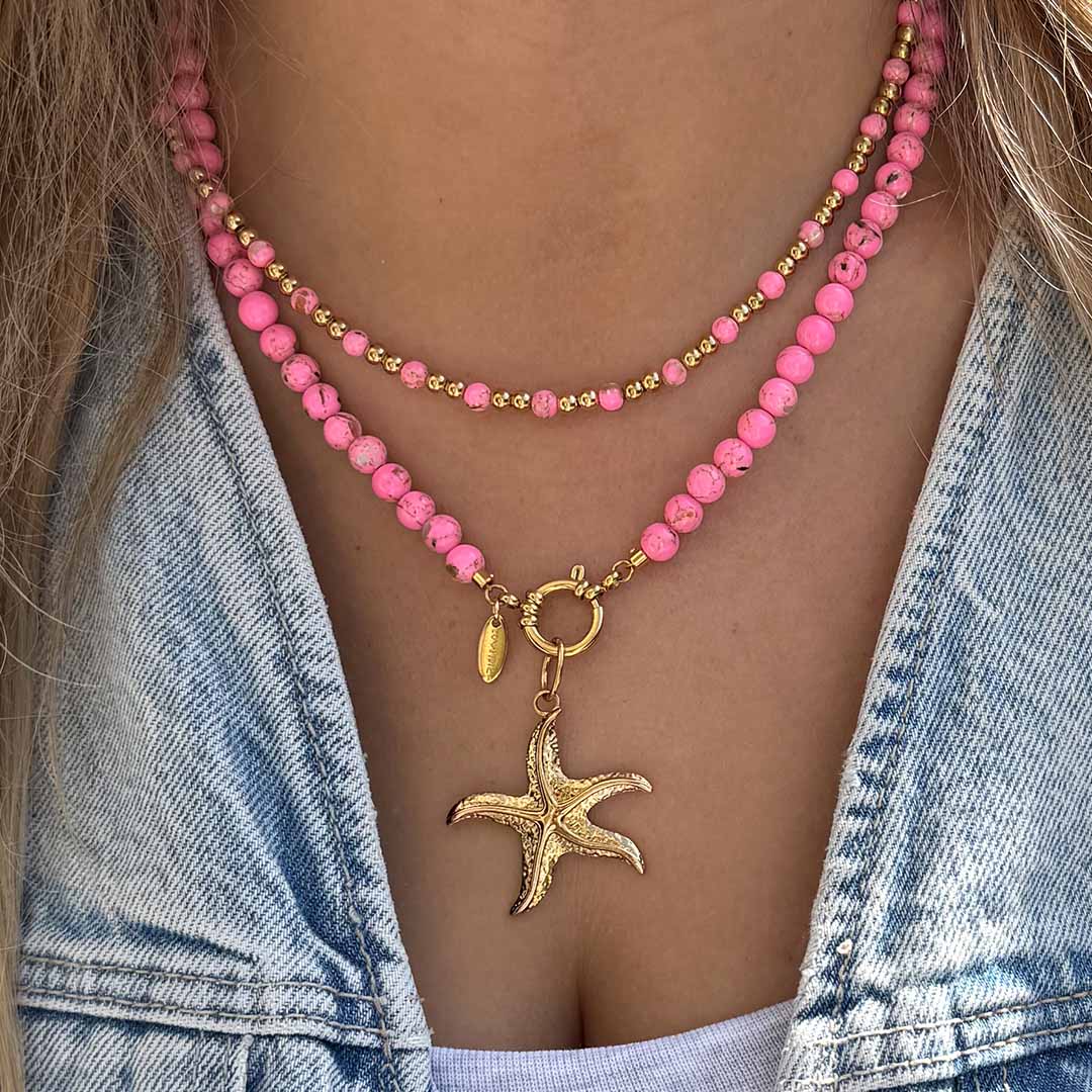 Ketting Javea hot pink