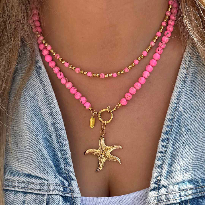 Ketting Javea hot pink