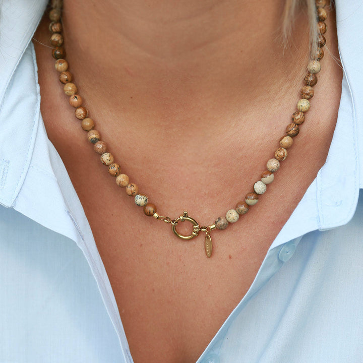 Ketting Javea jaspis steen