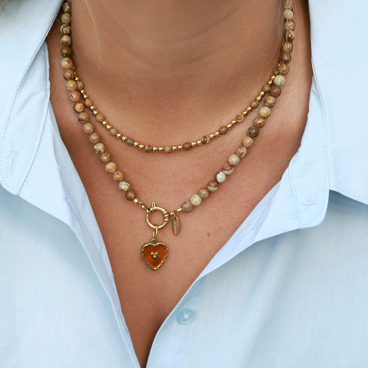 Collier Javea pierre de jaspe