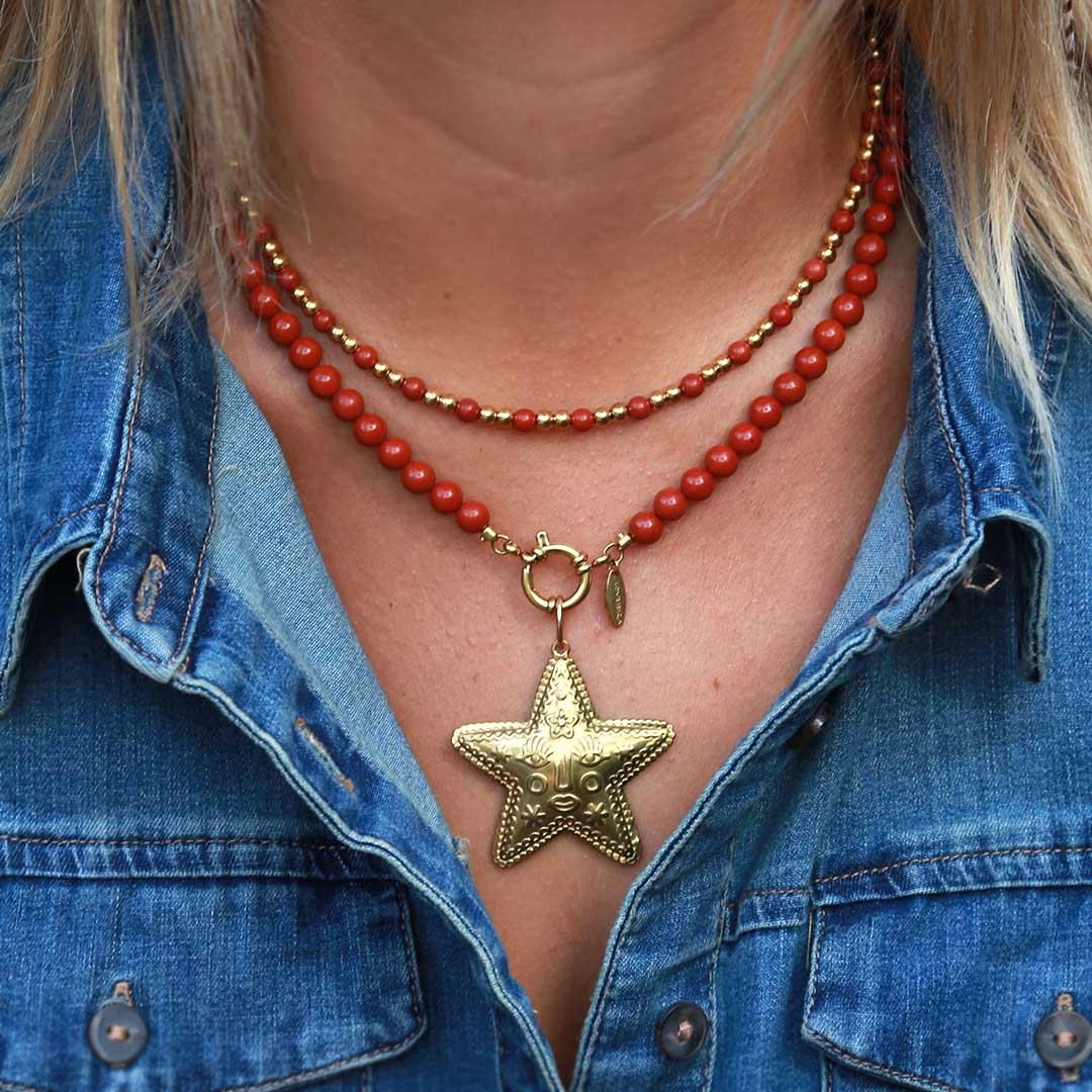 Collier Javea pierre de briques