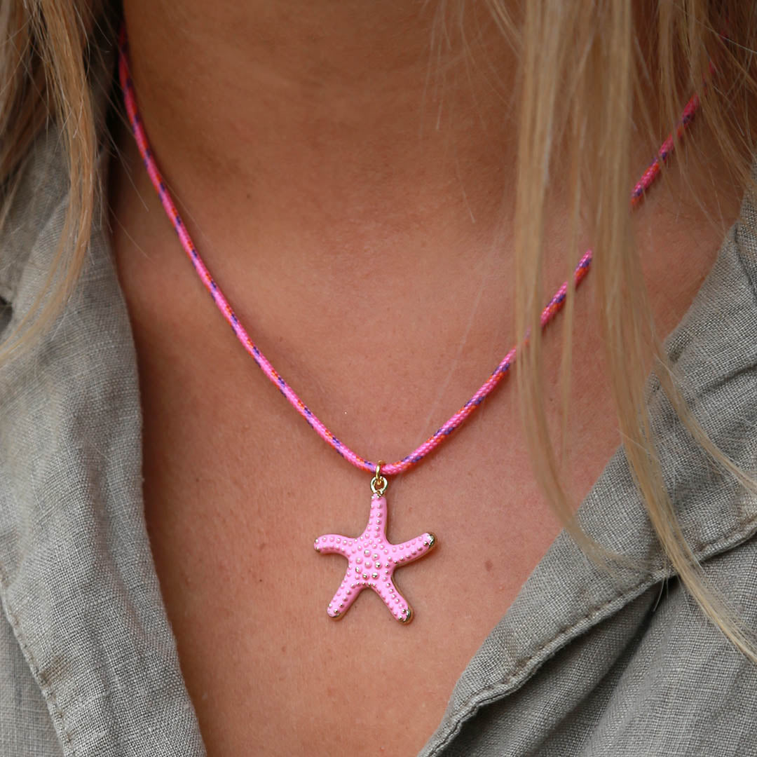 Ketting Surf zeester roze