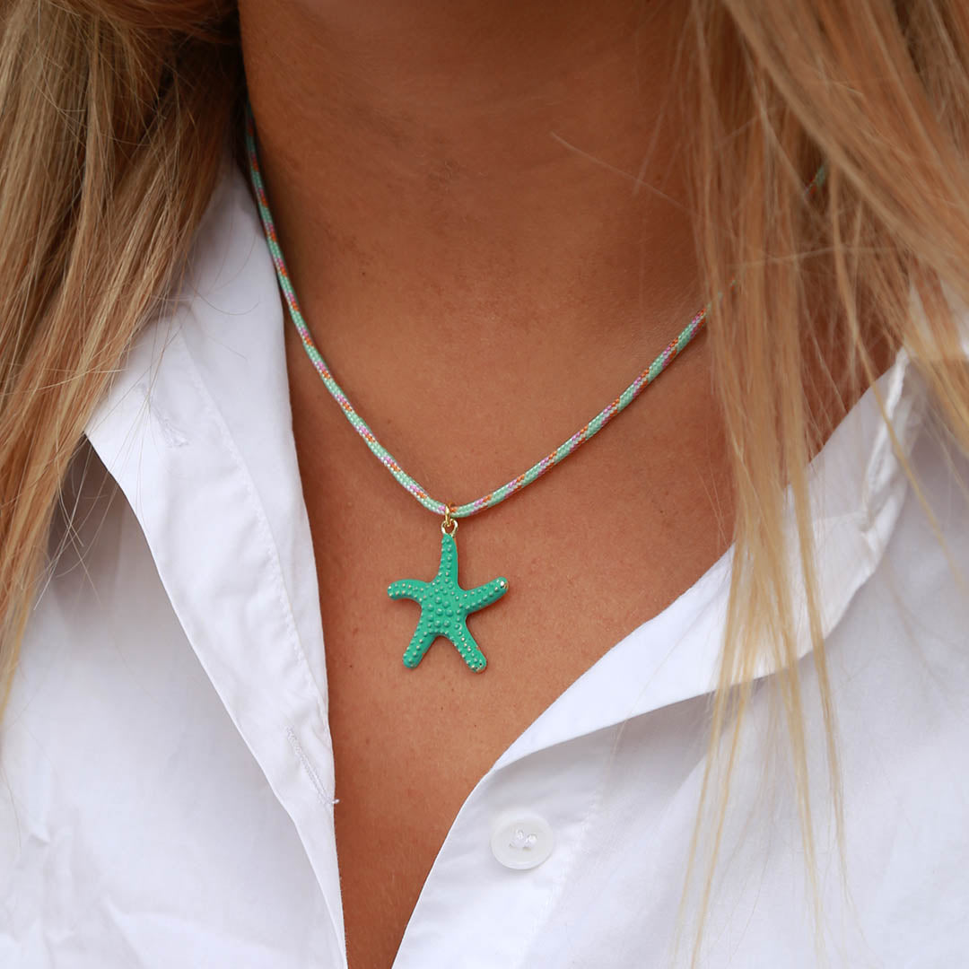 Ketting Surf zeester turquoise
